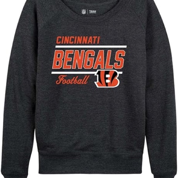 NWT Bengals Crew Sweatshirt NFL XXL Charcoal Grey - Picture 2 of 6